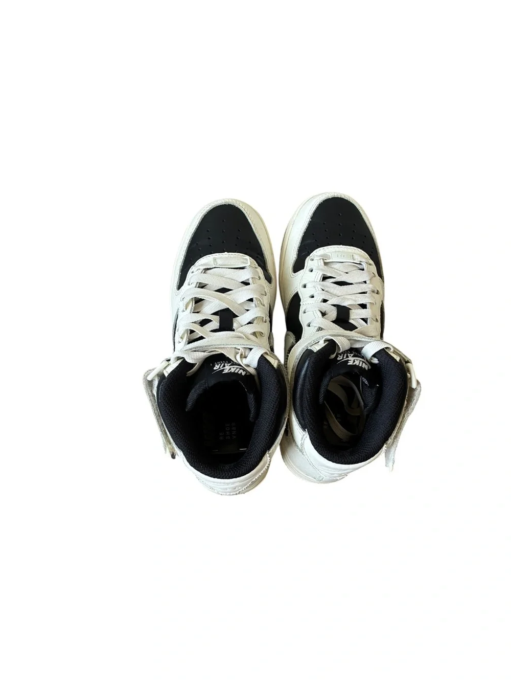 Nike Women’s White and Black High-Top Sneakers